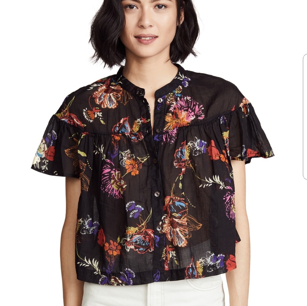 Free people sweet escape button down shirt
